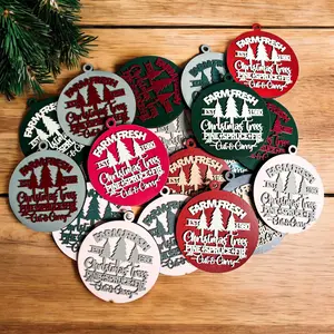 Wood Ornament for Christmas Trees or Hanging Wall | Handmade Christmas Ornaments & Tree Decoration Ideas | Farm Fresh Christmas Tree Home Decor