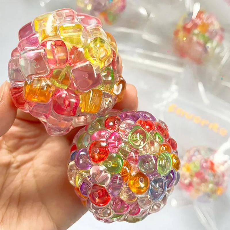 Squishy Balls Ice Beads Stress Relief Toy Super Soft Sensory Fidget Toys for Kids Adults Anxiety Relaxation Squeeze Gift NONE