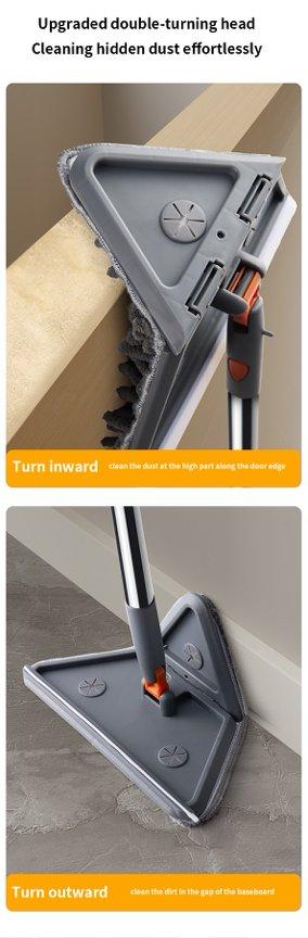 Wall Mop Cleaner with Long Handle, Wall Cleaning Mop with Extension Pole, 29 to 90 Inches, 360-Degree Foldable and Rotating Frame Cleaning Tool with 6 Replacement Pads, for Painted Walls, Windows, Floors, Ceilings