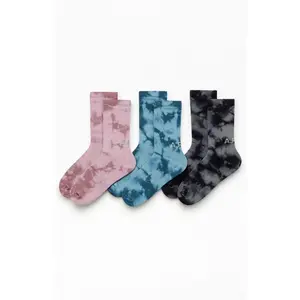 A.R.C. Men's 3 Pack Tie Dye Crew Socks