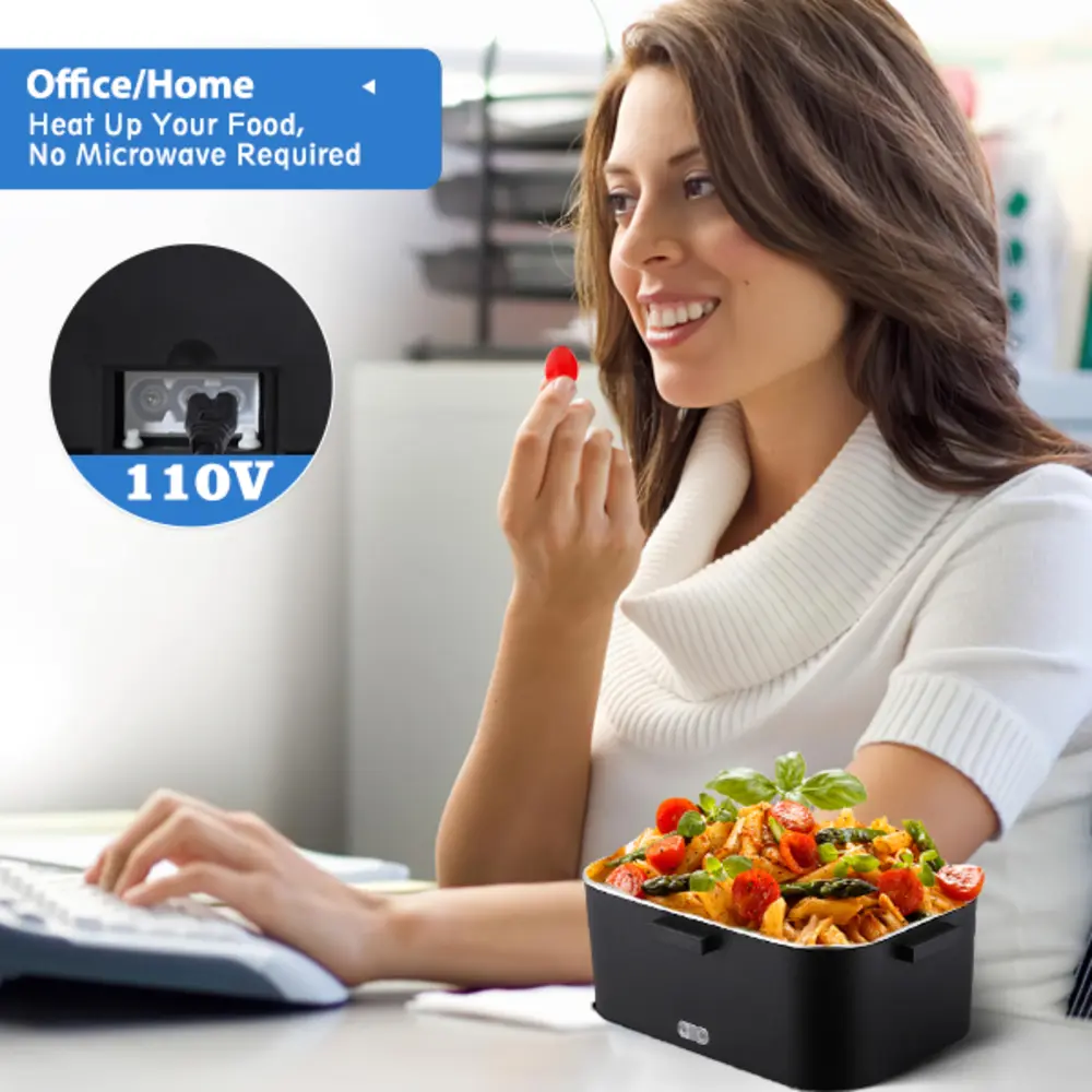 Portable Electric Thermal Lunch Box Warmer - Stainless Steel Leak-Proof Personal Heat Up Lunch Box with Fork, Car Interior Use, Multi-Color Options, Indicator Light Heating Reminder Portable Electric Thermal Lunch Box Warmer - Stainless Steel Leak-Proof Personal Heat Up Lunch Box with Fork, Car Interior Use, Multi-Color Options, Indicator Light Heating Reminder