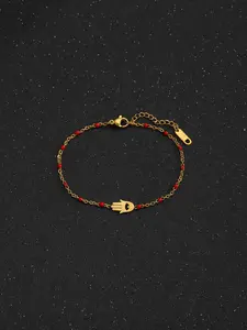 European and American Fashion Boho Stainless Steel Eye Bracelet, Creative Colorful Pendant Necklace, Couples' Jewelry for All Seasons