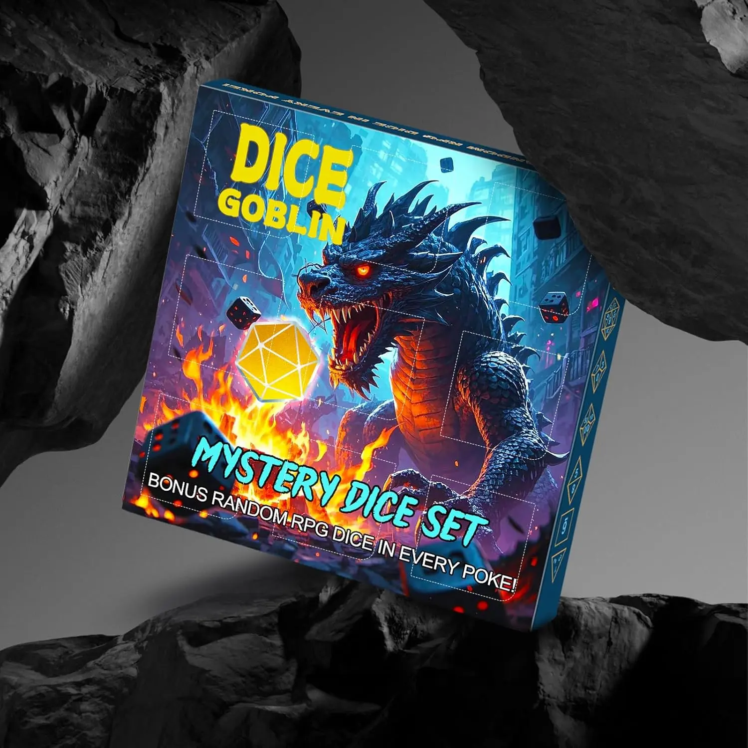 Surprise Dice Box - mystery Random 9 Complete Polyhedral Dice Sets with 9 Random Bags, Wide Range of Patterns, Surprise Blind Box DND Gifts for Dungeons & Dragons, Role Playing Table party Game