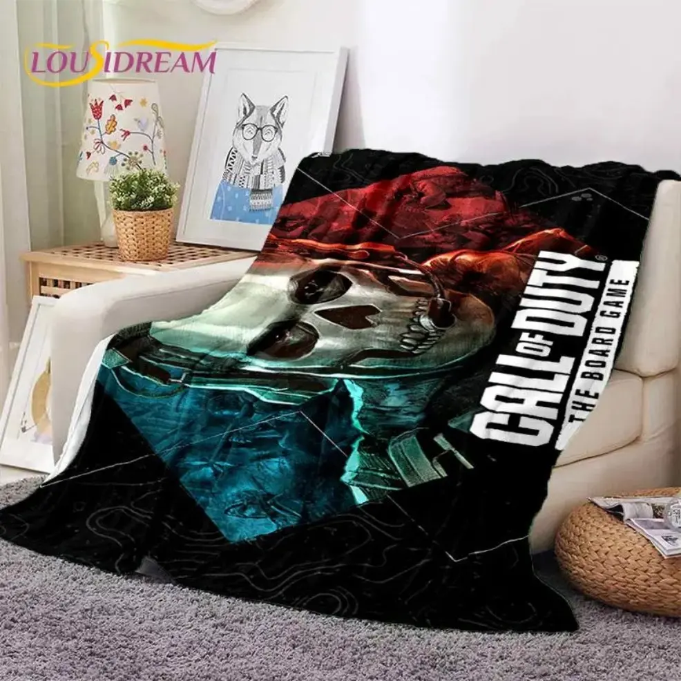 Call of Duty War Game Gamer COD Soft Blankets, Baby blankets and adult blankets, Keep Warm Throw Blanket, Skin-friendly Cozy Blanket for Picnic Beds Sofa Home Bedroom, Gaming Decor, Birthday Christmas Holiday Gift for Gamers birthday gift