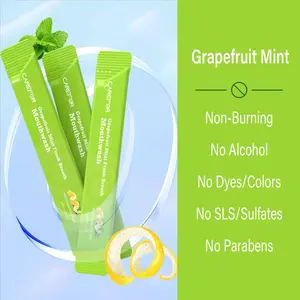 Travel Size Mouthwash Packs – Individual Mini, Alcohol & Fluoride Free, Grapefruit Mint Flavor, Mouthwash to Go for On-the-Go Freshness, Bulk Packs 0.41 fl oz (Pack of 20) Oral