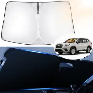 Canvcle Windshield Sun Shade for 2019-2026 Subaru Forester SUV Full Coverage Foldable Sun Visor 240T 5 Layers Protector Blocks 99% UV Rays Keeps Car Cooler