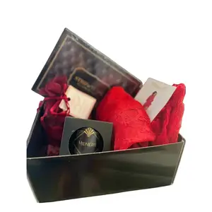 Flirty in Red/Lingerie and Couples Game Luxury Date Night Gift Box-Plus size Lingerie Lace Womenswear