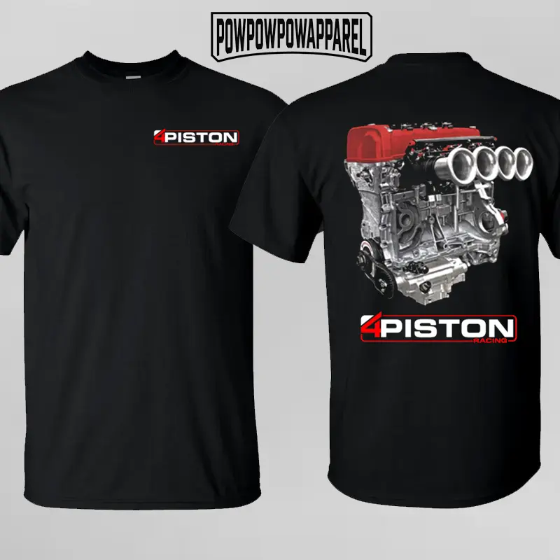4P K-Series All Motor T-Shirt - K20 K24 Racing Engine Graphic Tee. 4 Piston High Performance JDM Streetwear Apparel