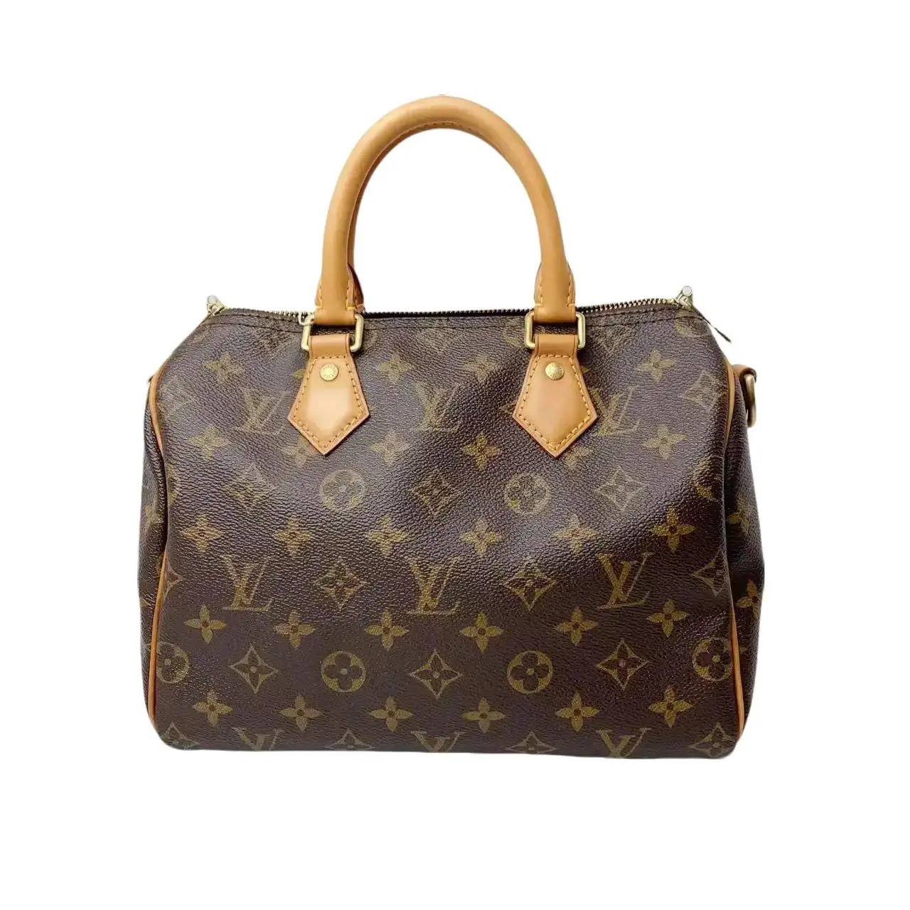 Pre-owned Louis Vuitton Speedy 30 Brown Monogram Coated Canvas Boston