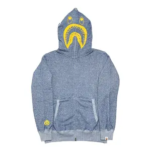 Bape Shark Full Zip Hooded Sweatshirt Indigo