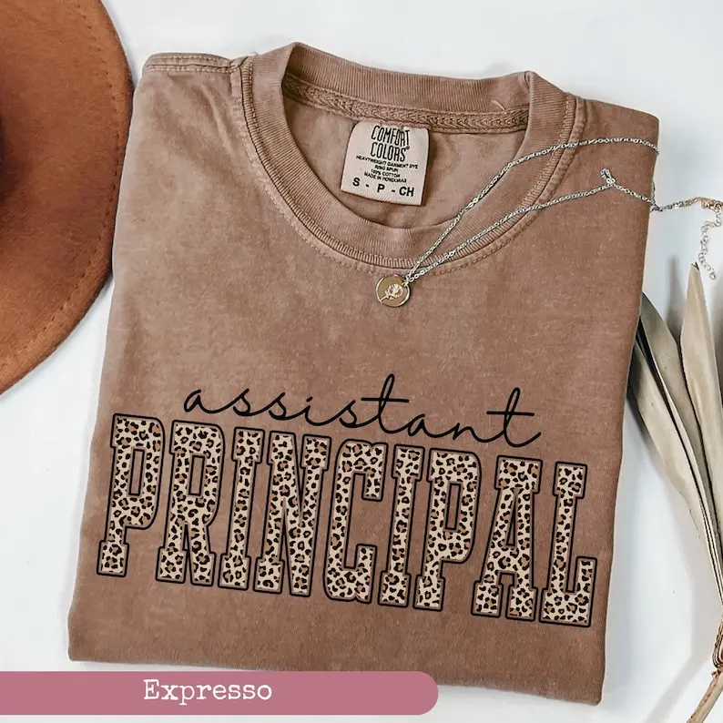 Comfort Colors Leopard Assistant Principal Shirt, Assistant Principal Shirt, Back to School Shirt, Assistant Principal Gift