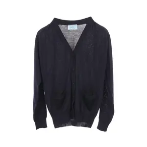 Pre-owned PRADA Wool Small Leather Goods Cardigan