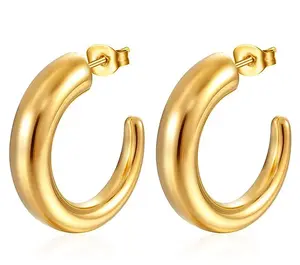 Luxe Waterproof Gold Glow Earrings – 18K PVD Coated Stainless Steel