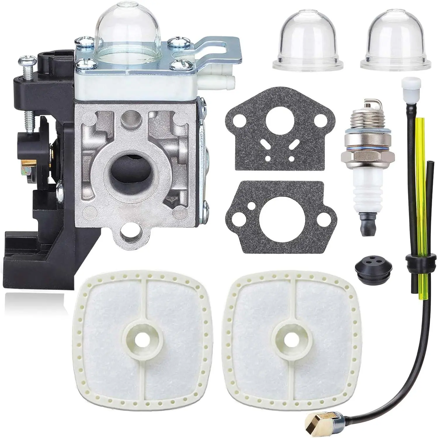 Adjustable SRM225 Carburetor for Echo GT225 PE225 PAS-225 SHC-225 RB-K93 SRM-225 Weed Eater Parts Rebuild, Easy-Start Trimmer Edger Carb with Tune Up Kit Primer Bulb