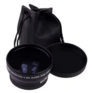Compact 55mm 0.45X 2-in-1 Wide Angle Macro Camera Lens with 62mm UV Filter