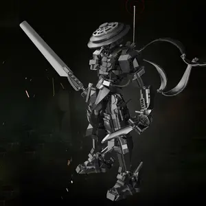 1053pcs Creative Collection Model Mecha Set, Adult Home Office Cool Warrior Mech Kit, STEM Building Blocks, STEM Construction Set, Easter Halloween Christmas Gift