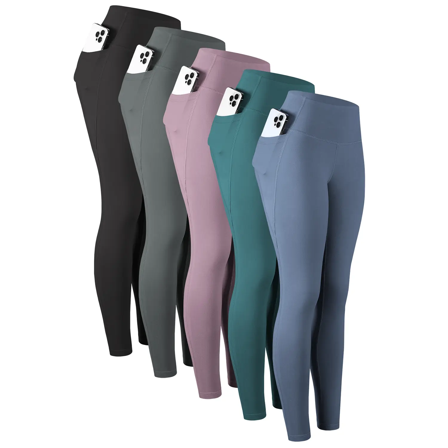 CHRLEISURE 3/5/7/8PCS High Waisted Pockets Leggings Soft Buttery Leggings Workout Yoga Pants Workout Set For Women runner gym CHRLEISURE 3/5/7/8PCS High Waisted Pockets Leggings Soft Buttery Leggings Workout Yoga Pants Workout Set For Women runner gym