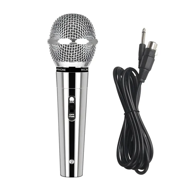 Thick YS-227 58mm Dynamic Mic Element Wired Handheld Microphone with 6.35mm Jack - Single Unit, Cotton-Infused Design, Cardioid Pickup for Karaoke, Audio Mixer, Home Sound System