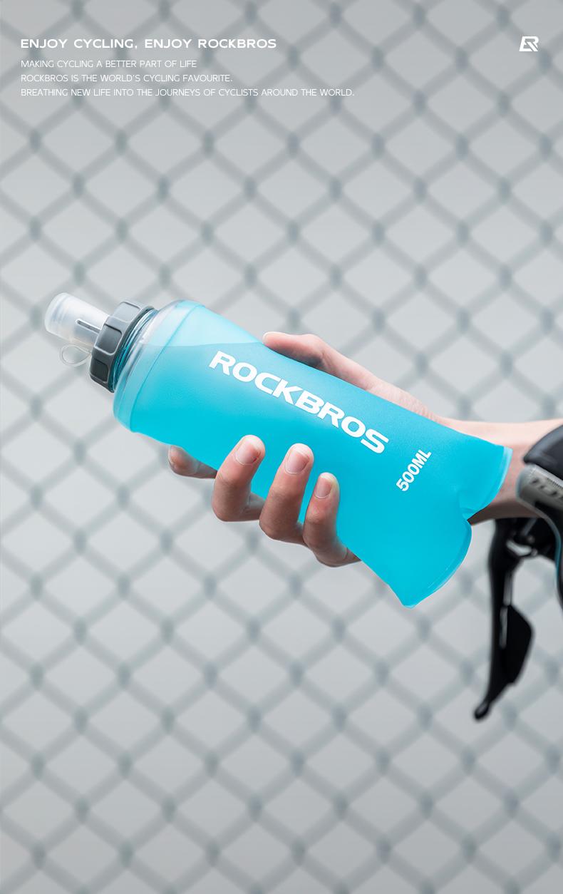 ROCKBROS 500ml Compact TPU Collapsible Soft Flask - Lightweight, Durable, Leak-Proof, Abrasion-Resistant, Convenient Unisex Portable Sports Water Bottle for Running, Hiking ROCKBROS 500ml Compact TPU Collapsible Soft Flask - Lightweight, Durable, Leak-Proof, Abrasion-Resistant, Convenient Unisex Portable Sports Water Bottle for Running, Hiking