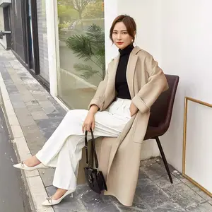 Labbro Cashmere Coat Long Woolen Jacket for Women 2024 High-end Elegant