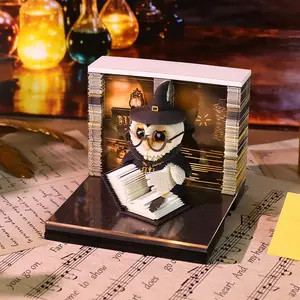 Harry Potter Magic Doctor Paper Craft Calendar, 3D Stereo Sticky Notes, Office Stationery Supplies, Tear off Wizard Gift Ceiling Decor, Creative Collectible Item