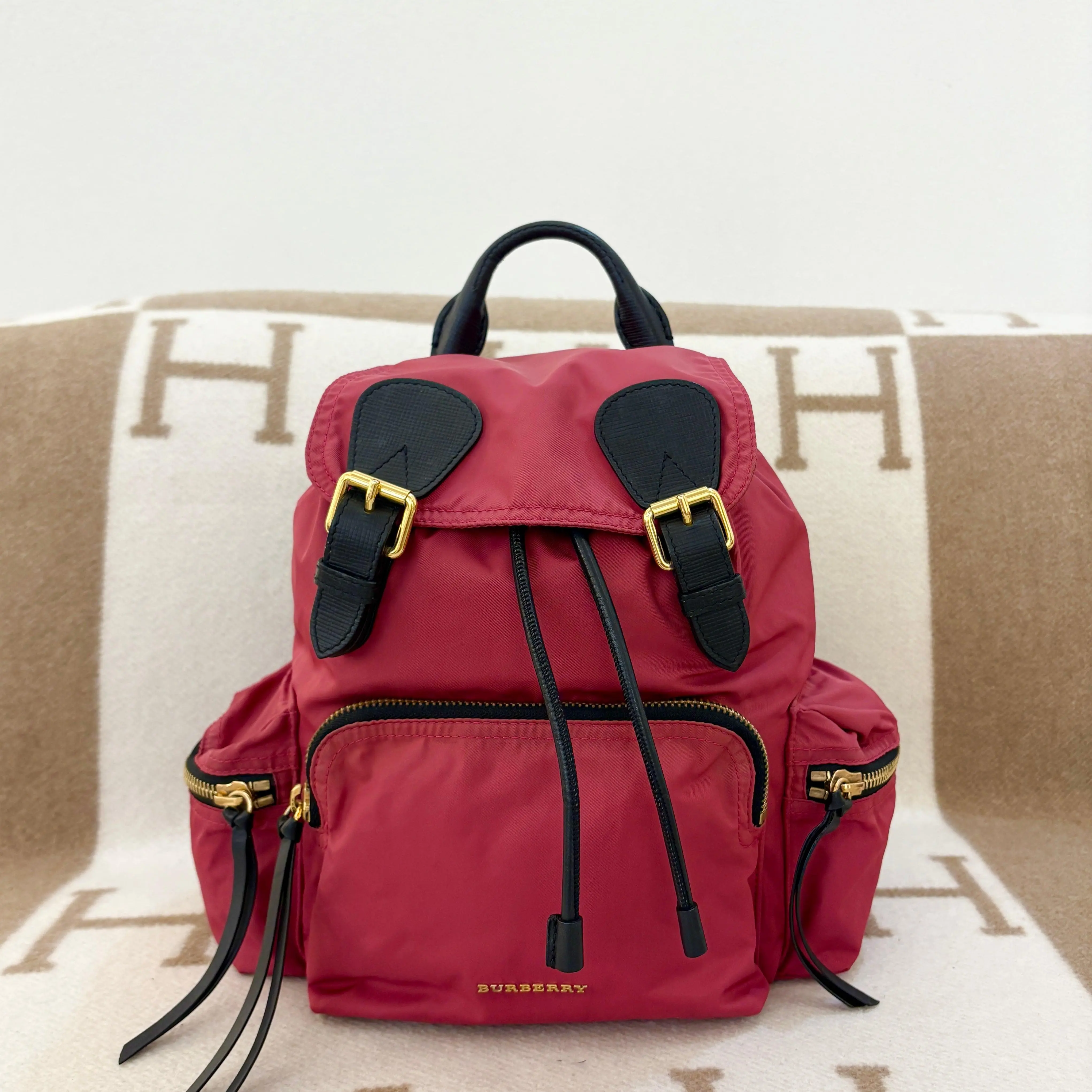 Burberry The Medium Rucksack Backpack Buy Burberry Small Rucksack Backpack E-Canvas Black Brown  main image 2