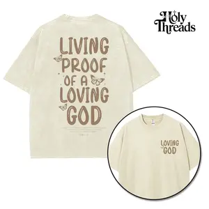 [Holy Threads] Living Proof Of A Loving God Butterfly Unisex Washed T-shirt Vintage Tee Jesus Shirt Jesus Tee Christian Merch Christian Apparel God Apparel christian  bible  shirt