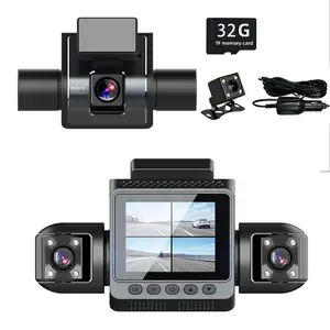 4CH Dash Cam Front and Rear, 4K+1080P FHD Dual Lens, Full Touch Screen, GPS, WiFi, Night Vision, 24/7 Parking Mode, Free 32GB Card