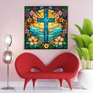 1/3PCS 5D Cross Flower Diamond Painting Set,DIY Full Round Diamond Painting Set,Beginner Painting Set for Adults,Home Wall Decoration Gifts