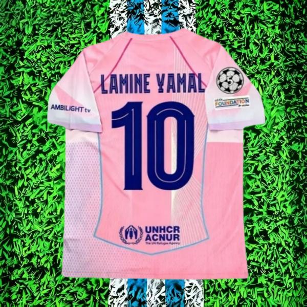 25/26 season pink new jersey fan version Yamal 10 football jersey