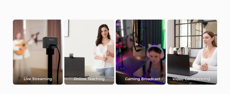 OBSBOT Meet SE 1080P Webcam with AI Framing Streaming Camera, 1/2.8" Sensor, Beauty Mode, Gesture Control, DOL HDR, Web Camera for Desktop and Gaming