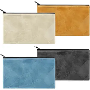 4 Pack Heavy Duty Leatherette Security Zipper Money Coin Cash Deposit Bag Tool Pouch Assorted Mix-Color07