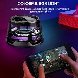 G300 Magnetic Bluetooth-compatible Speaker, Portable RGB Light Speaker with Phone Holder, Rechargeable Speaker for Camping, Parties and Computer Desktop Use, Audio