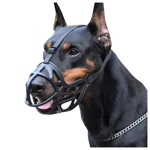 Adjustable Dog Muzzle, Hollow and Breathable Dog Muzzle for Small, Medium-sized and Large Dogs to Prevent Biting and Barking
