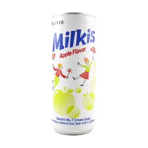 LOTTE Milkis Apple Flavor Carbonated Drink, Korean Milky Soda, 250ml Can LOTTE Milkis Apple Flavor Carbonated Drink, Korean Milky Soda, 250ml Can
