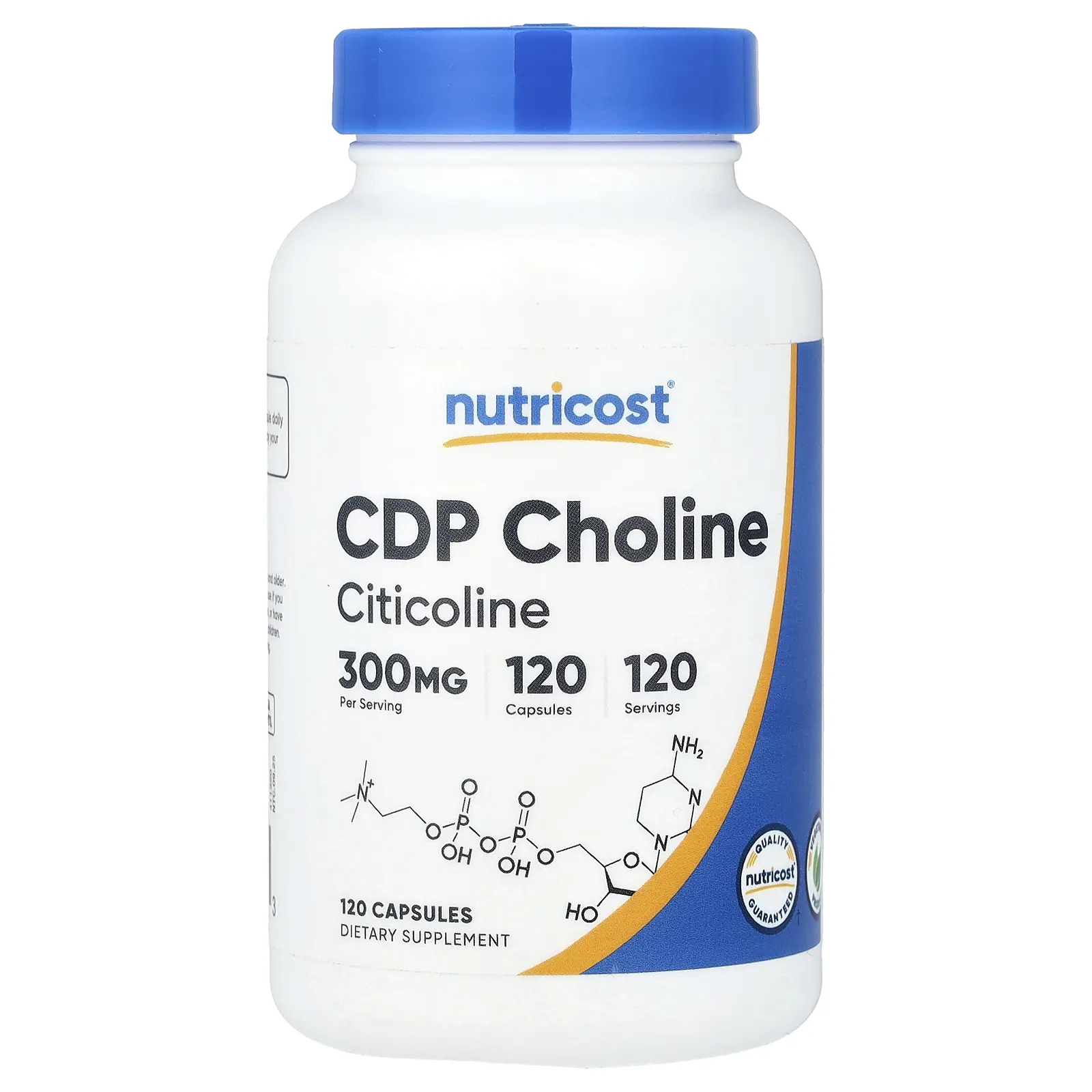 Nutricost CDP Choline, Citicoline, 120 Capsules