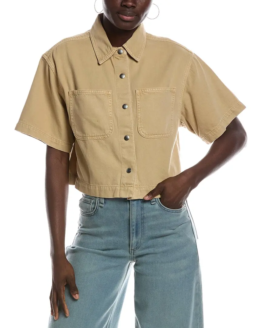Madewell Boxy Crop Button Up Shirt
