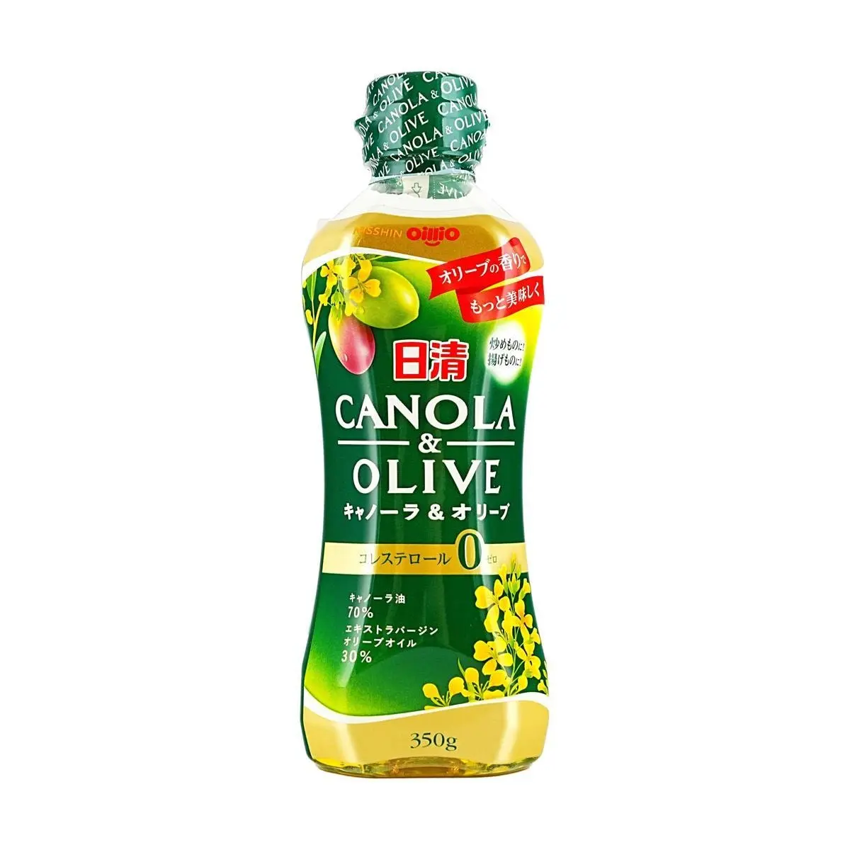 NISSIN Japan Canola Olive Oil Blend 365g - Healthy Cooking Oil for Frying, Baking & Salad Dressing
