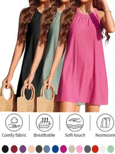 2026 Hollow Out Crochet Vest Sleeveless Beach Dress, Stylish Summer Wear, Lightweight and Breathable, Perfect for Coastal Vibes