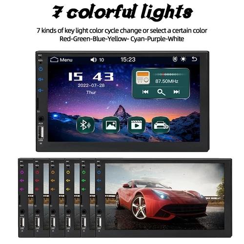 Multimedia Player 7 Inch 2 Din Car Stereo MP5 Radio MirrorLink Screen FM/USB/AUX/TF Car Audio CARPLAY/Android Auto Touch Screen
