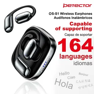 Petector OS-S1 Wireless Bluetooth Earbuds, Bluetooth 5.4 Earphones for Faster, Stable Connection & Low Power Use, Fast Charging, Touch Controls, Supports 164 Languages with APP