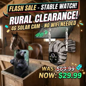 4K No WiFi Solar Trail Camera 3G/4G LTE Cellular Wildlife Camera 3K 360° Pan-Tilt Live View, Support Phone APP Live View And Playback, Action Activation And 0.2 Second Trigger Time, Auto HD Night Vision, Built-in SIM Card, with Solar Panel