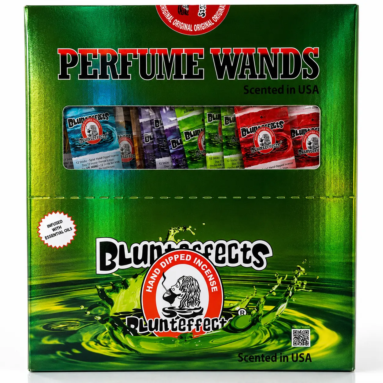 BluntEffects Hand-Dipped Infused Incense Wands, USA-Made with Essential Oils for Home Fragrance Aromatic Experience