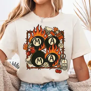 Flamin Mama Vintage Graphic T-shirt, Western Clothing, Cowgirl Outfits Stuff Tee, Vintage Western Outfits Women, Country Concert Outfits Unisex Shirt