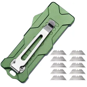 1 set Precision Blade Knife with Strong Handle for Effortless Cutting Utility blades + 10 sheets, Available in black and green High Precision Cutter