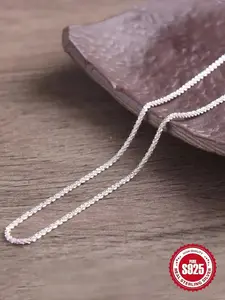 S925 Sterling Silver Women's Elegant Glittering Chain Necklace, Exquisite Trendy Necklace, Chic Jewelry As Gift for Girlfriend