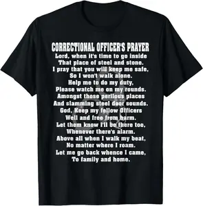 Correctional Officer Prayer T-Shirt Corrections Prayer T-Shirt