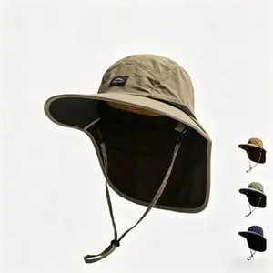 Bucket Hat Wide Brim Neck Protection — UV Outdoor Hiking Fishing Gardening Sunscreen Panama