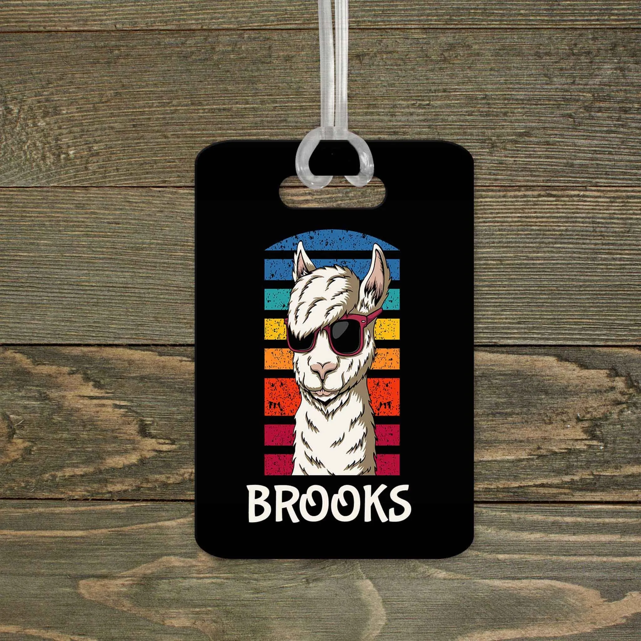 Personalized Luggage Tag | Custom Monogram Bag Tag | Cool Llama