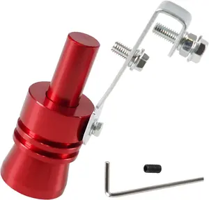 Universal Turbo Sound Pipe Whistle Muffler Sounder Simulator Tailpipe Noise Sound Enhancer Compatible with Truck, Motorcycle, Cars, Dirt Bike and Scooter(XL Red)